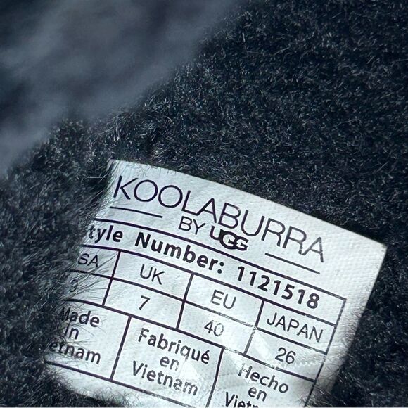 UGG Koolaburra Sonele black leather suede slip on slippers women’s shoe size 9 - Picture 8 of 8